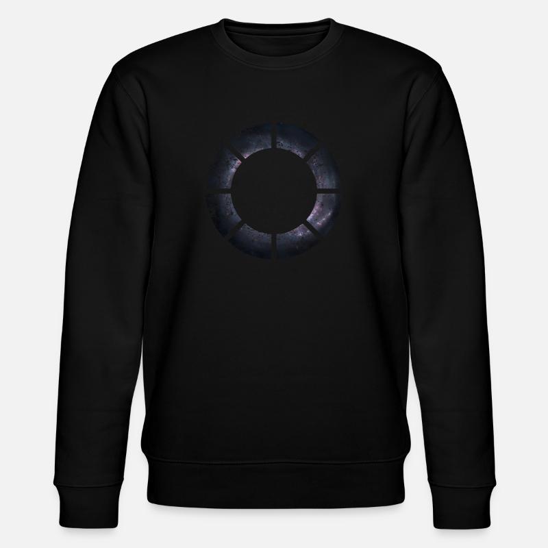 SPACE CIRCLES KREISE GRUNGE - Stanley/Stella Unisex Bio-Sweatshirt CHANGER  - Schwarz