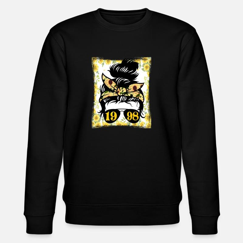 Tournesol Maman Née 1998 Anniversaire - Sweat bio CHANGER Stanley/Stella Unisexe - noir