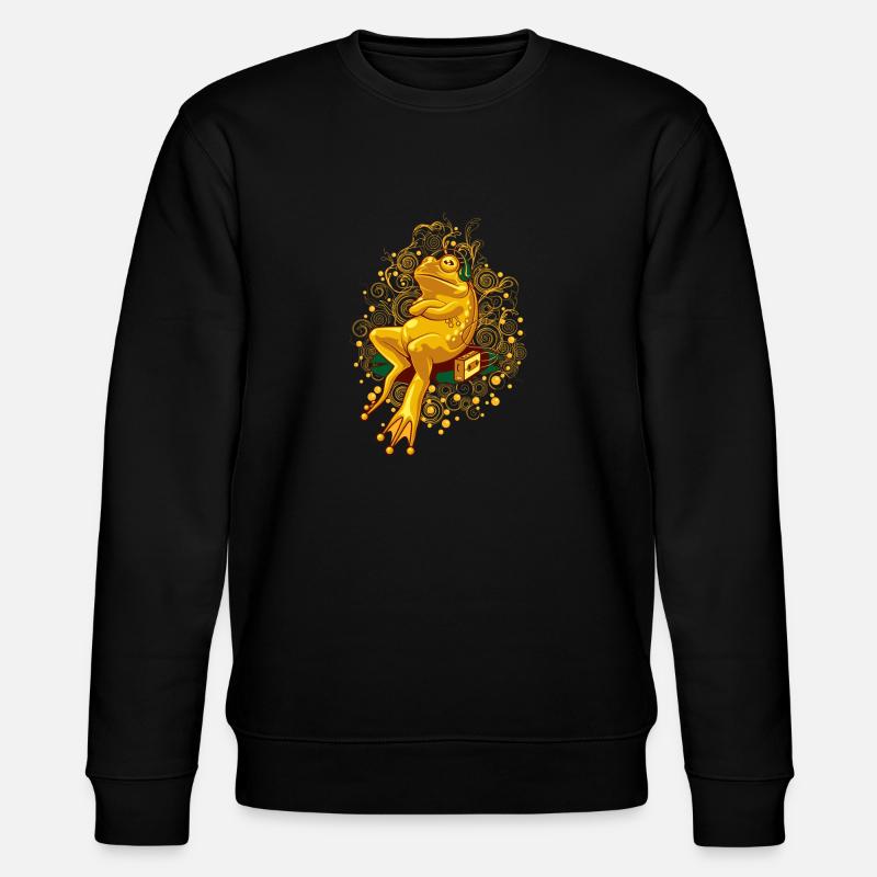 FROGGIE RELAX MODE - Stanley/Stella Unisex Bio-Sweatshirt CHANGER  - Schwarz