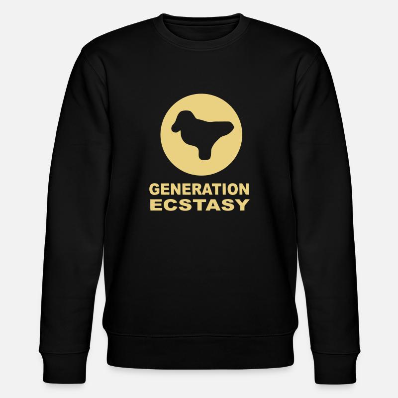 Generation Ecstasy featuring a Dove Pill - Stanley/Stella CHANGER Unisex Organic Sweatshirt - black