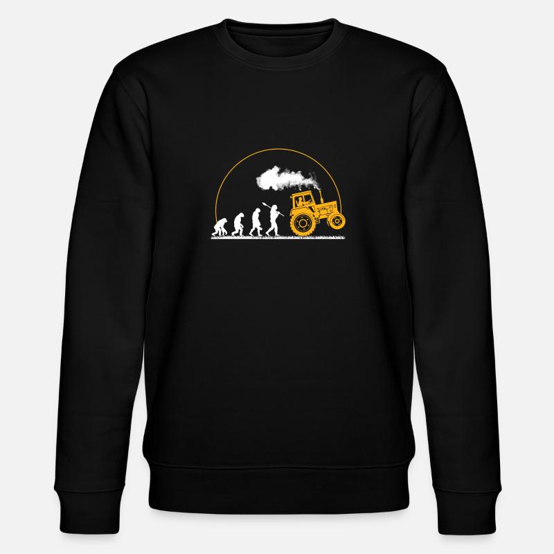 Tractor Shirt · Agriculture · Tractor Evolution - Stanley/Stella CHANGER Unisex Organic Sweatshirt - black