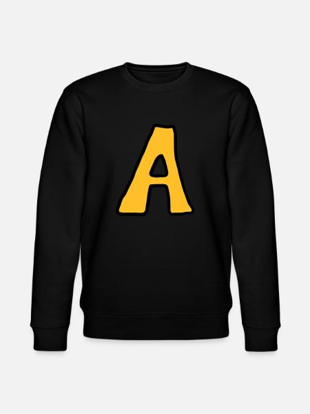 Letter A comic cartoon - Stanley/Stella CHANGER Unisex Organic Sweatshirt - black