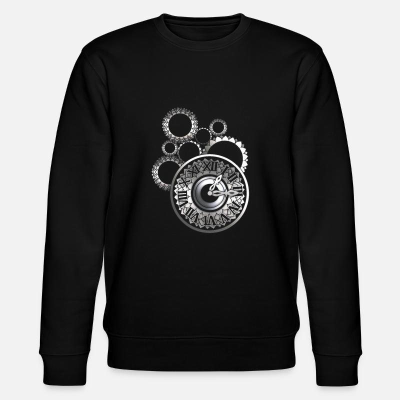 Uhr Silber - Stanley/Stella Unisex Bio-Sweatshirt CHANGER  - Schwarz