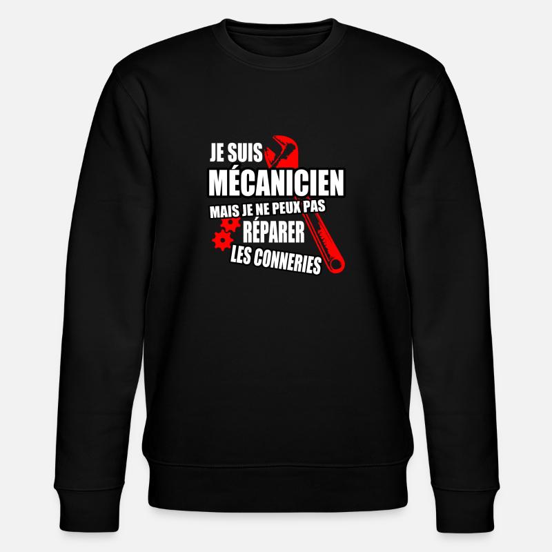 Humor-Mechanik - Stanley/Stella Unisex Bio-Sweatshirt CHANGER  - Schwarz
