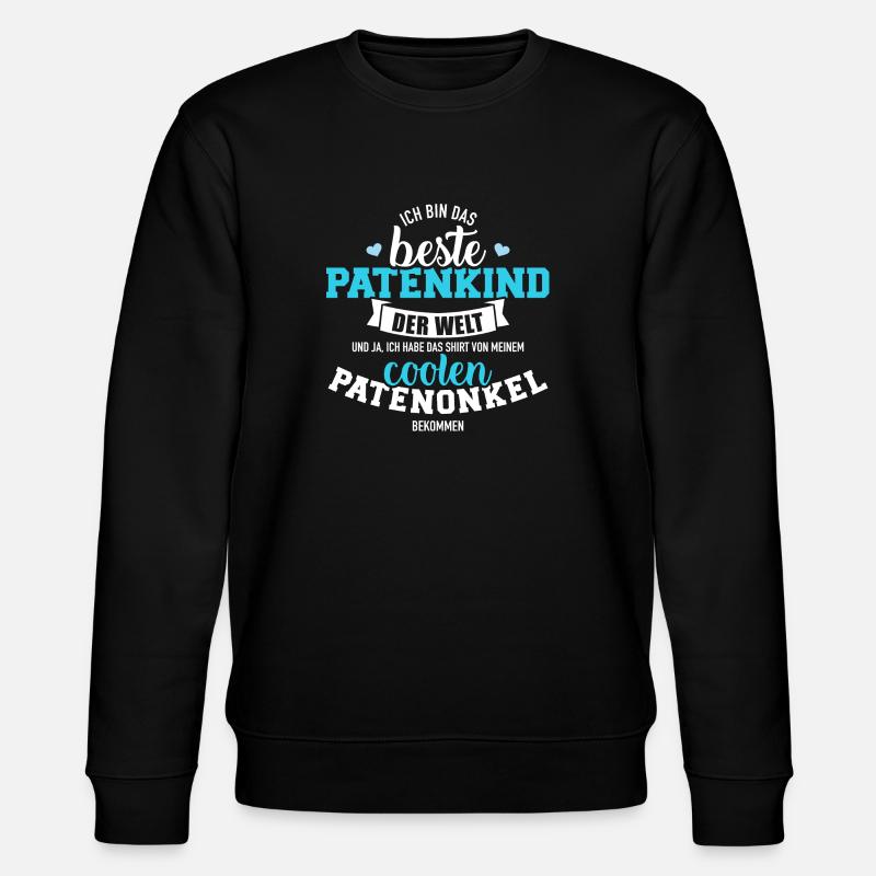 Patenkind - Stanley/Stella Unisex Bio-Sweatshirt CHANGER  - Schwarz