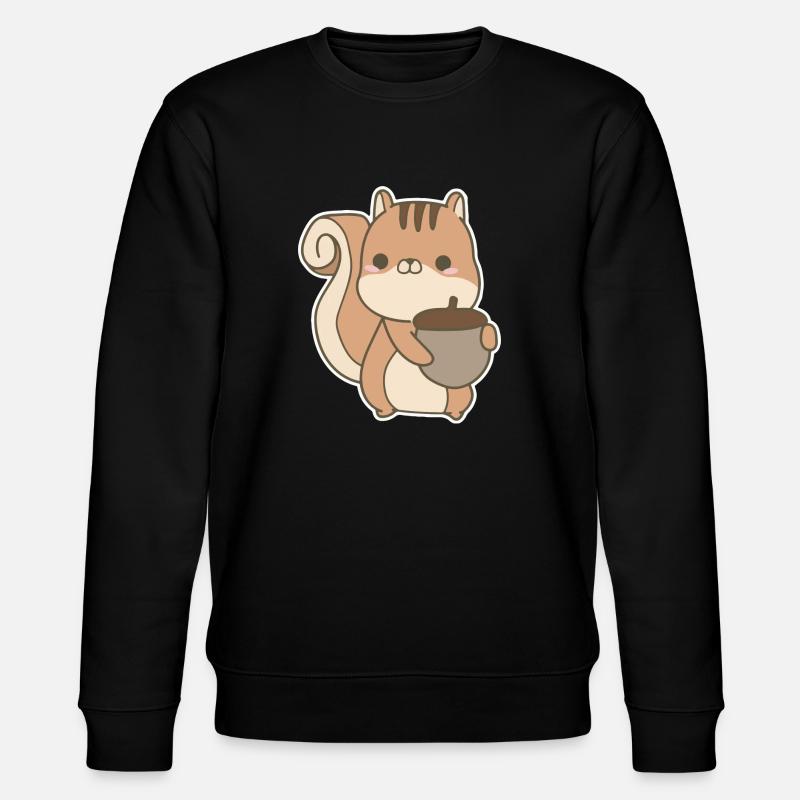 Eichhörnchen - Stanley/Stella Unisex Bio-Sweatshirt CHANGER  - Schwarz