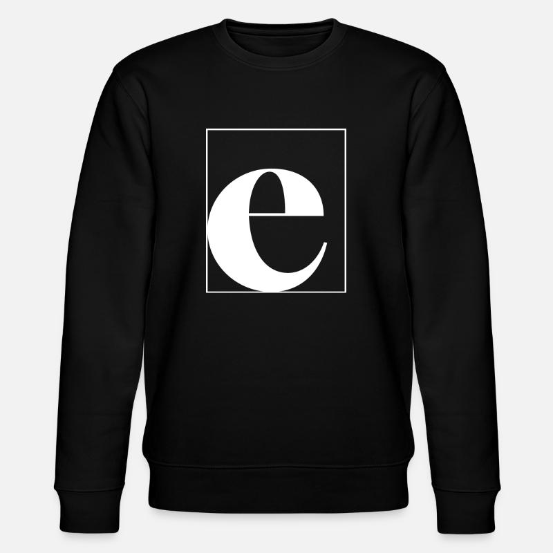 Letter alphabet e - Stanley/Stella CHANGER Unisex Organic Sweatshirt - black