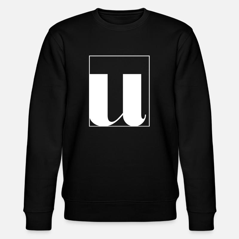 Buchstaben-Alphabet u - Stanley/Stella Unisex Bio-Sweatshirt CHANGER - Schwarz