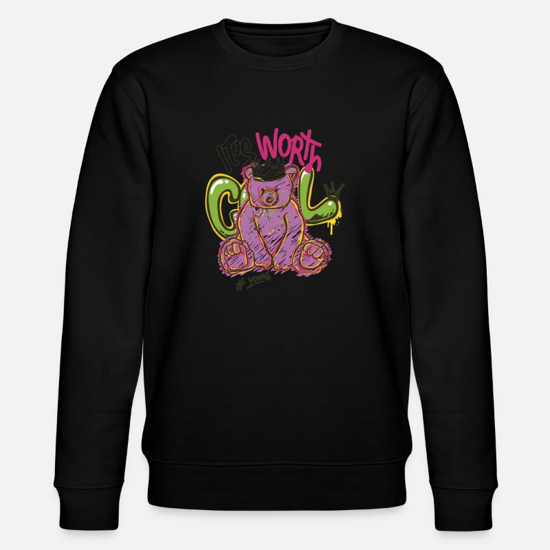 It's worth it a - Stanley/Stella CHANGER Unisex Organic Sweatshirt - black