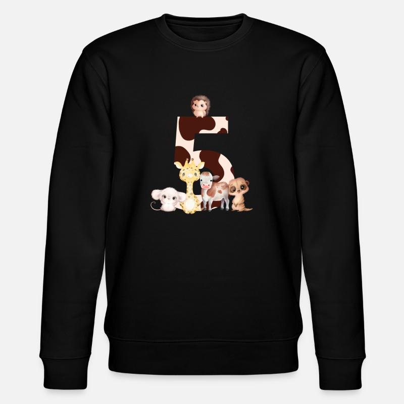 5th Anniversary - Fifth Anniversary Animals - Stanley/Stella CHANGER Unisex Organic Sweatshirt - black