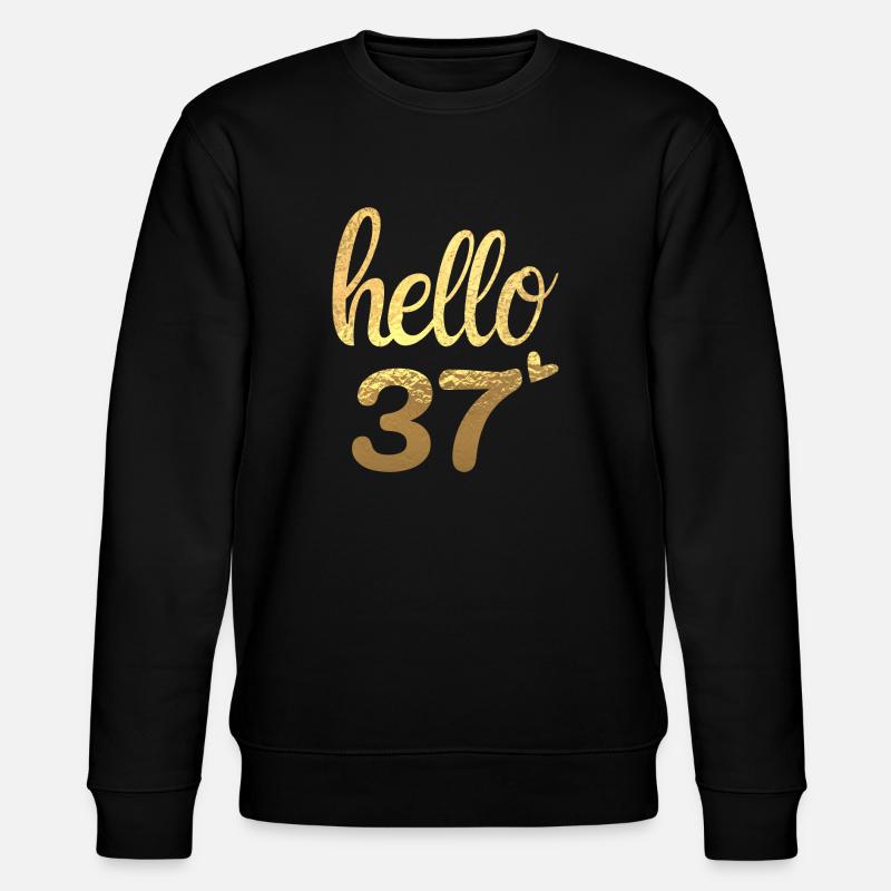 Hello 37 Gold - Stanley/Stella CHANGER Unisex Organic Sweatshirt - black