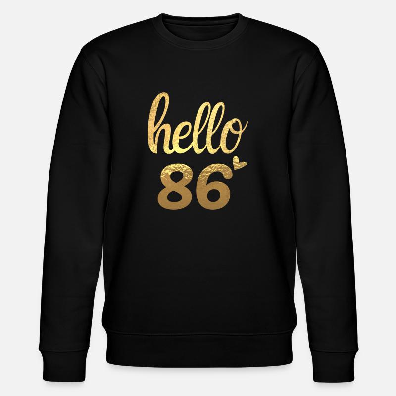 Hello 86 doré - Sweat bio CHANGER Stanley/Stella Unisexe - noir