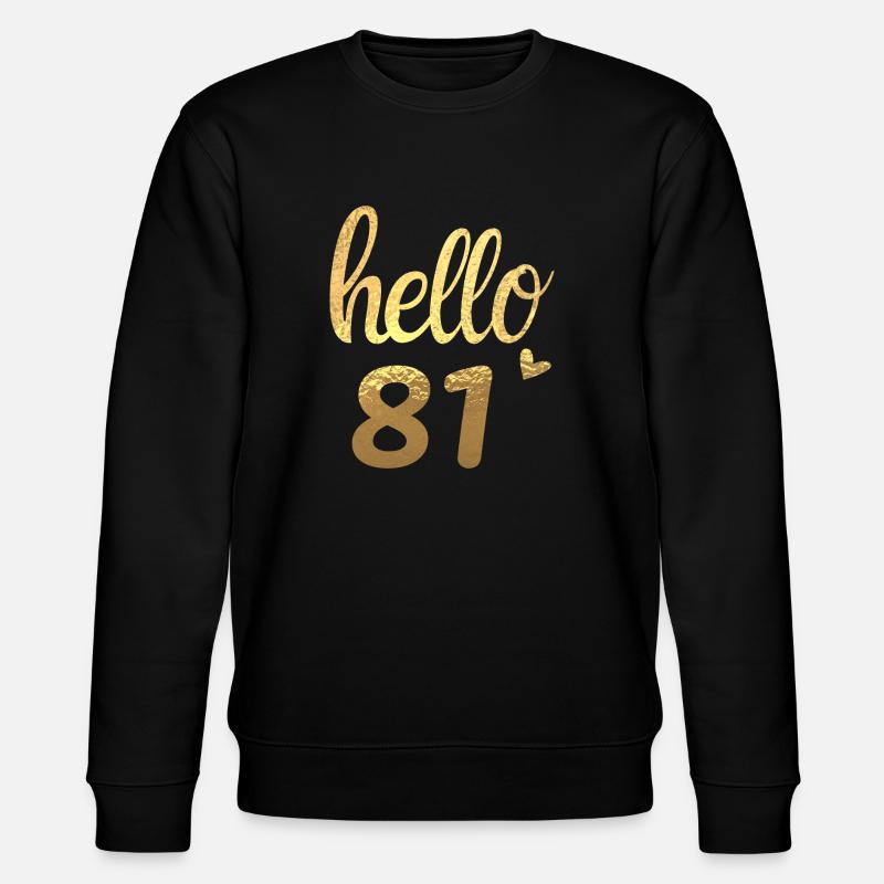 Hallo 81 gold - Stanley/Stella Unisex Bio-Sweatshirt CHANGER  - Schwarz