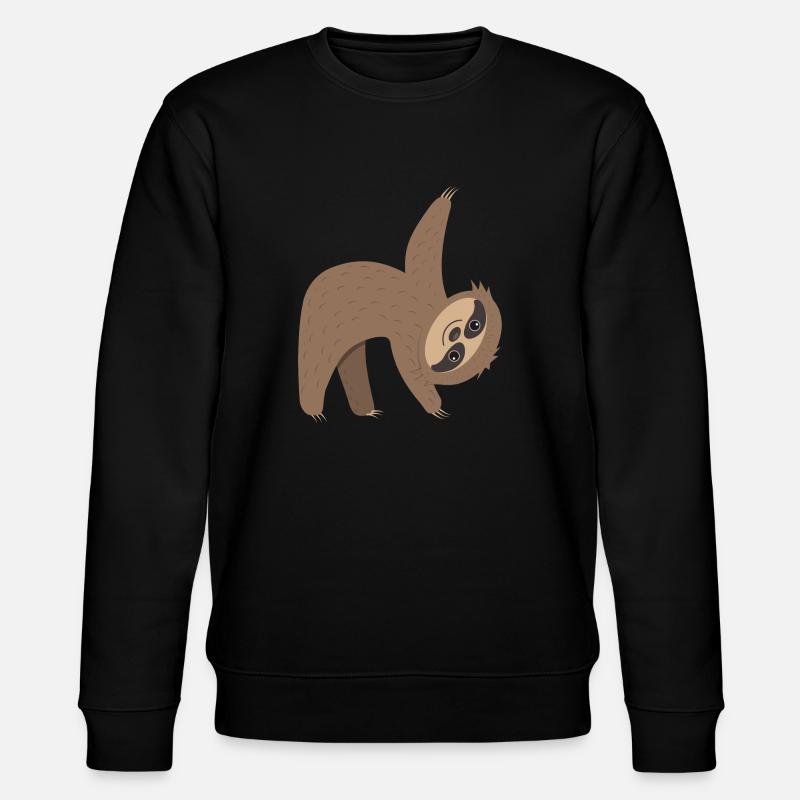 Faultier in Aktion - Stanley/Stella Unisex Bio-Sweatshirt CHANGER  - Schwarz