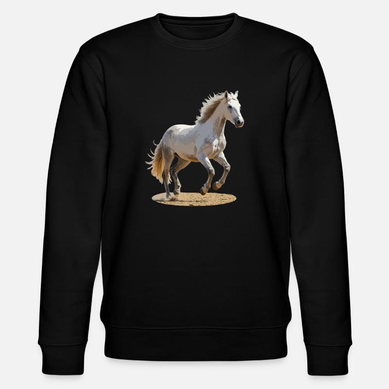 Cheval camarguais - Sweat bio CHANGER Stanley/Stella Unisexe - noir