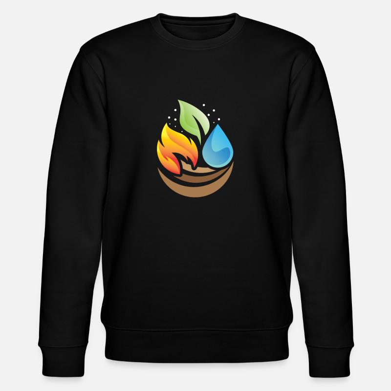 Feu - eau - terre - air - Sweat bio CHANGER Stanley/Stella Unisexe - noir