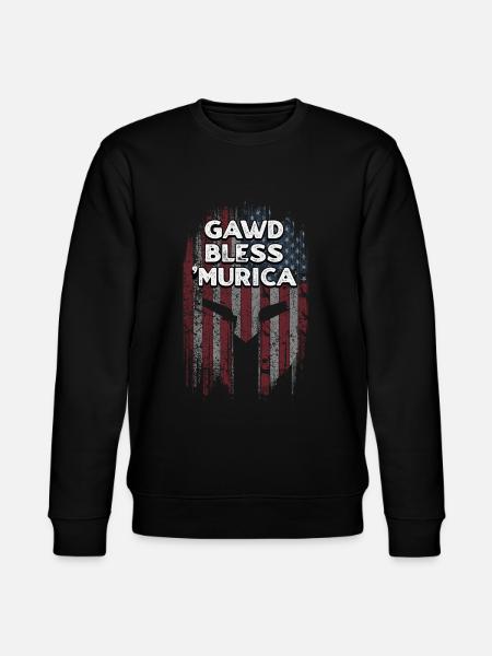 Gawd Bless Murica 4 luglio Meme Quarto di - Felpa ecologica unisex CHANGER di Stanley/Stella - nero
