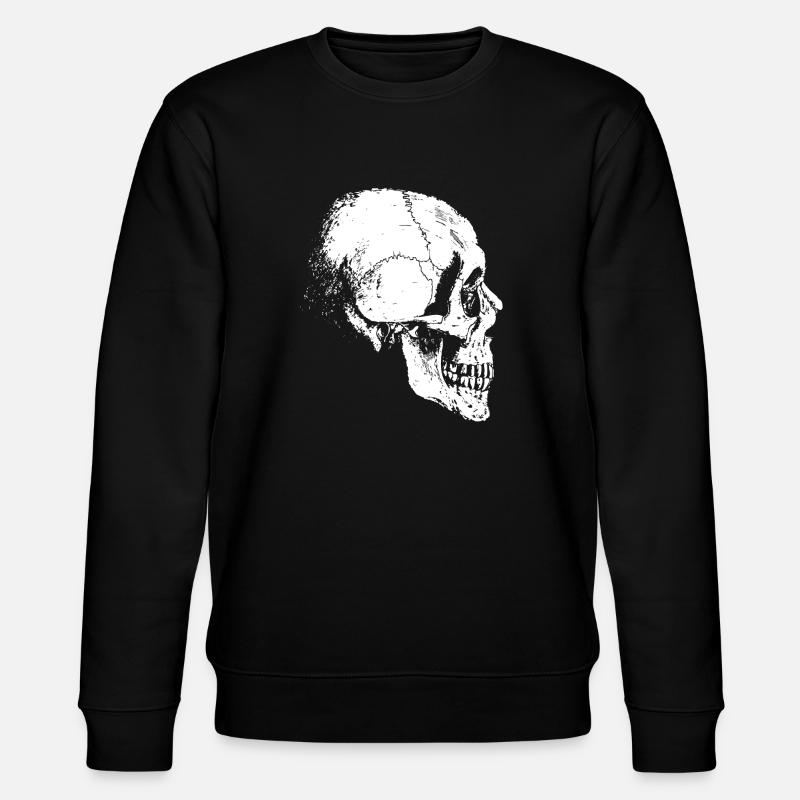 Skelettkopf - Stanley/Stella Unisex Bio-Sweatshirt CHANGER  - Schwarz