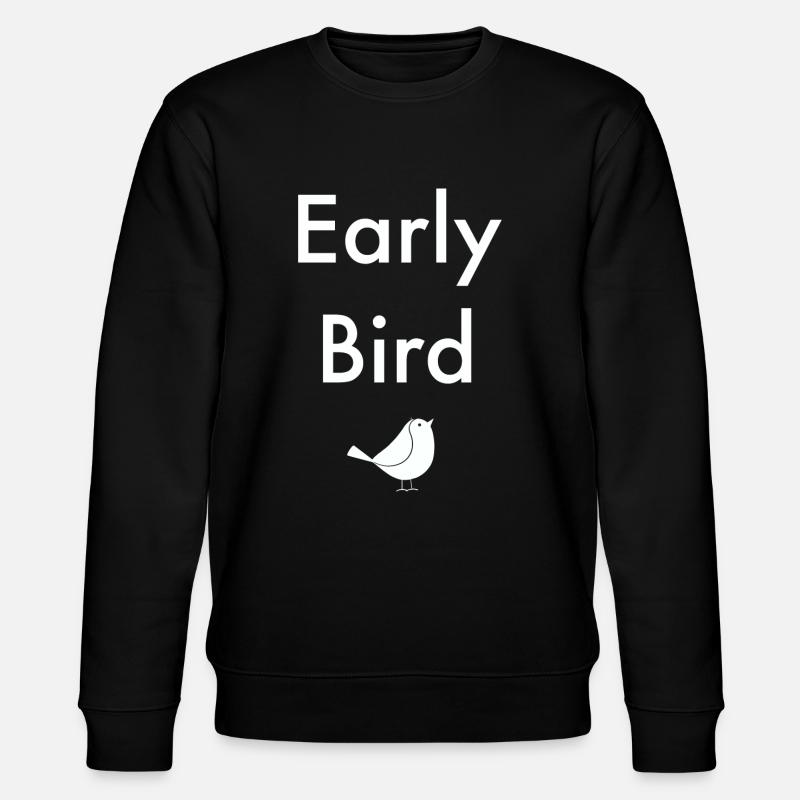 Early Bird - Stanley/Stella Unisex Bio-Sweatshirt CHANGER  - Schwarz
