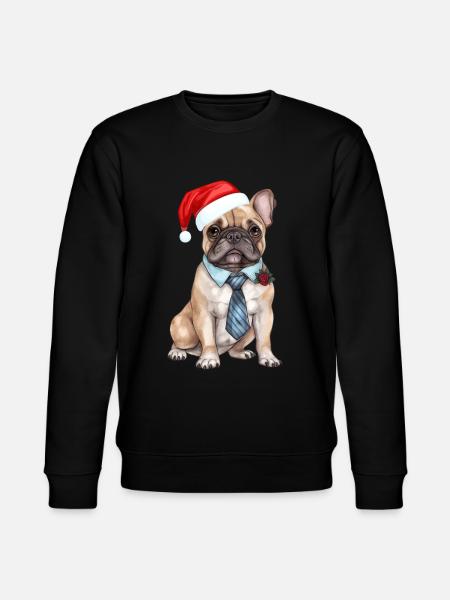 Bouledogue français de Noël - Sweat bio CHANGER Stanley/Stella Unisexe - noir