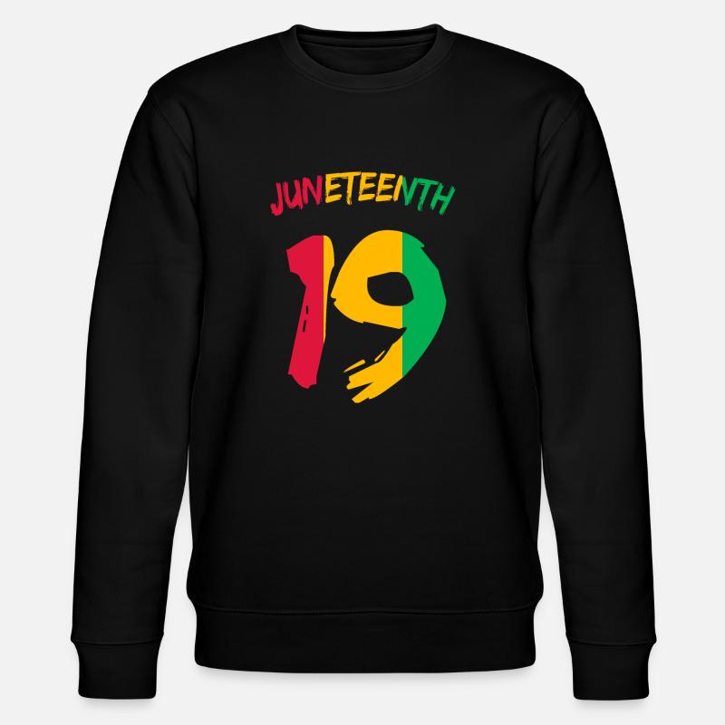 Juneteenth - Stanley/Stella Unisex Bio-Sweatshirt CHANGER  - Schwarz