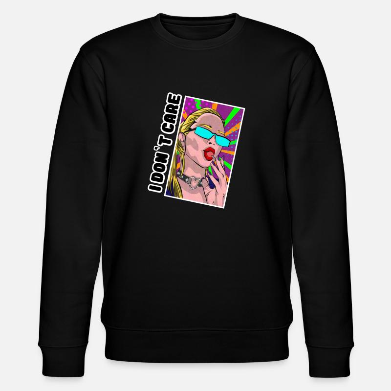 JE M’EN FOUS - Sweat bio CHANGER Stanley/Stella Unisexe - noir