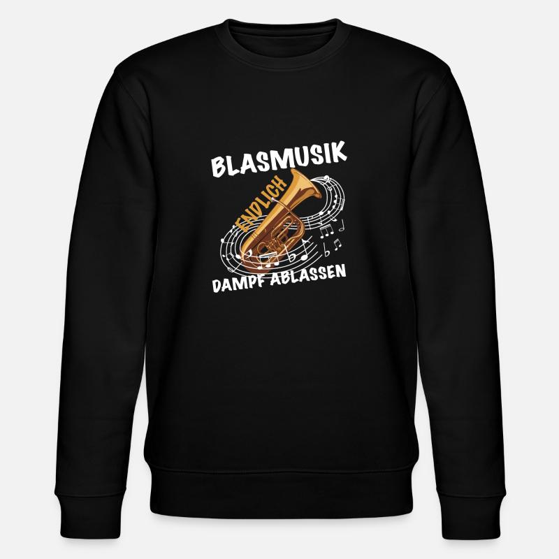 Blasmusik endlich dampf ablassen - Stanley/Stella Unisex Bio-Sweatshirt CHANGER  - Schwarz