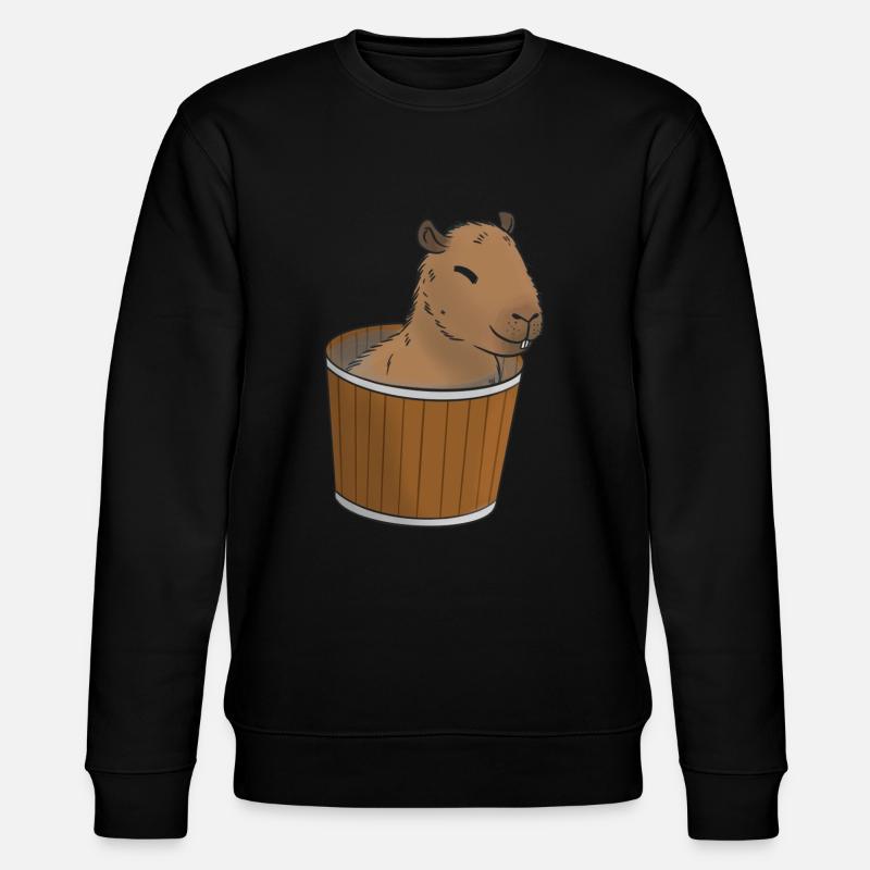 Capybara Meme - Stanley/Stella CHANGER Unisex Organic Sweatshirt - black