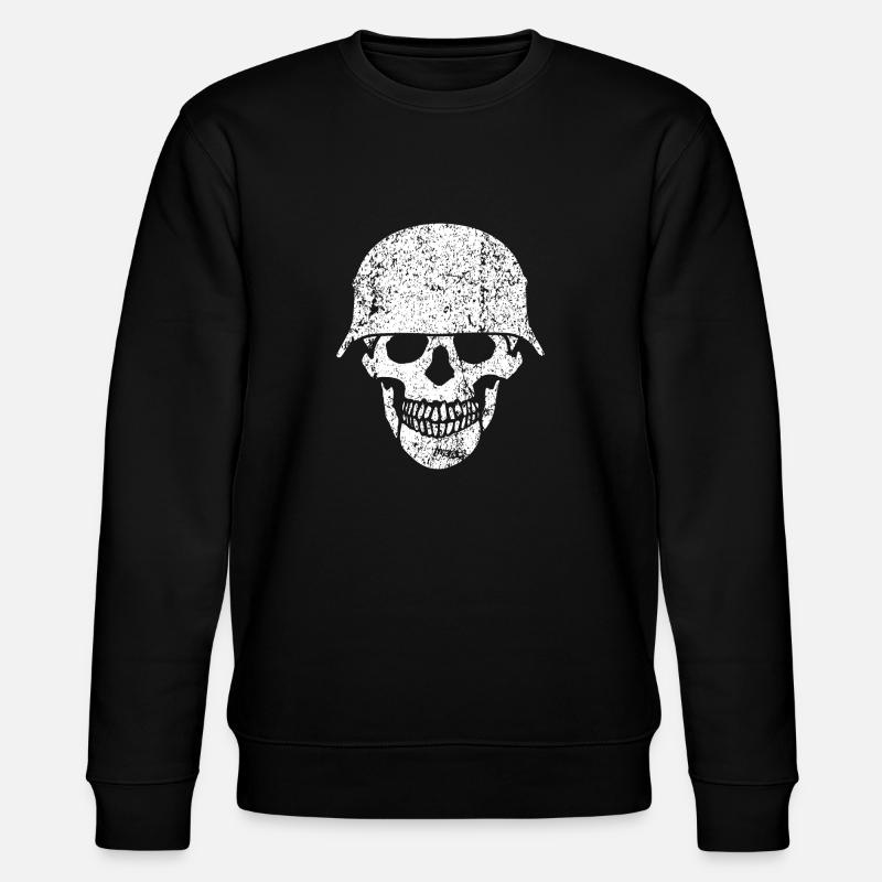 Skull helmet / Skull beads - Stanley/Stella CHANGER Unisex Organic Sweatshirt - black