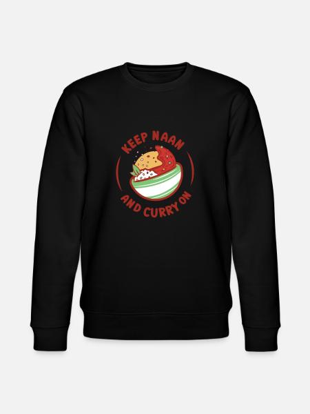 Keep Naan And Curry On Indian Food Lover - Stanley/Stella CHANGER Unisex Organic Sweatshirt - black