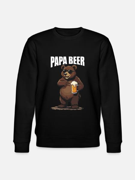 papa bier - Stanley/Stella Unisex Bio-Sweatshirt CHANGER - Schwarz