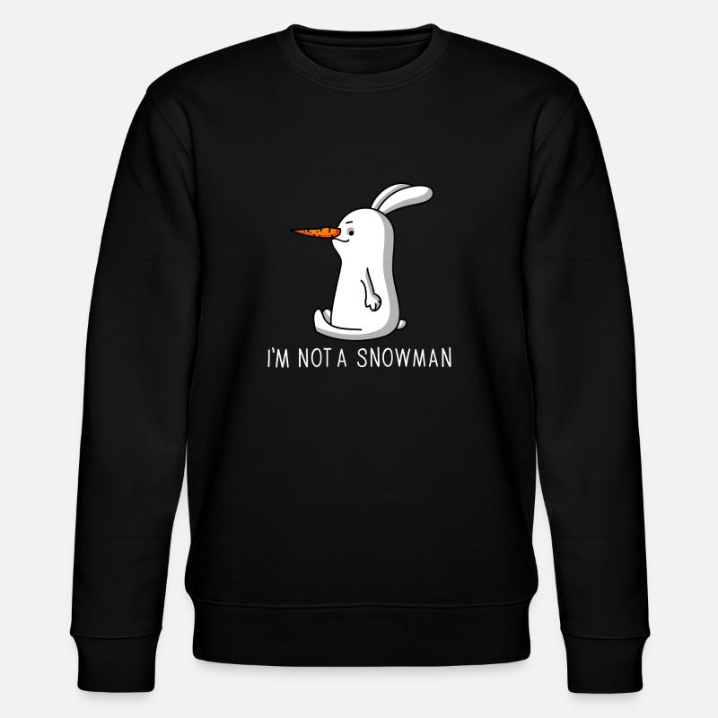 Rabbit with carrot nose - Stanley/Stella CHANGER Unisex Organic Sweatshirt - black