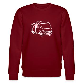 Motorhome Fully Integrated - Front - Contour white - Stanley/Stella CHANGER Unisex Organic Sweatshirt - burgundy - Front - Nik (191cm) & Marisol (170cm)
