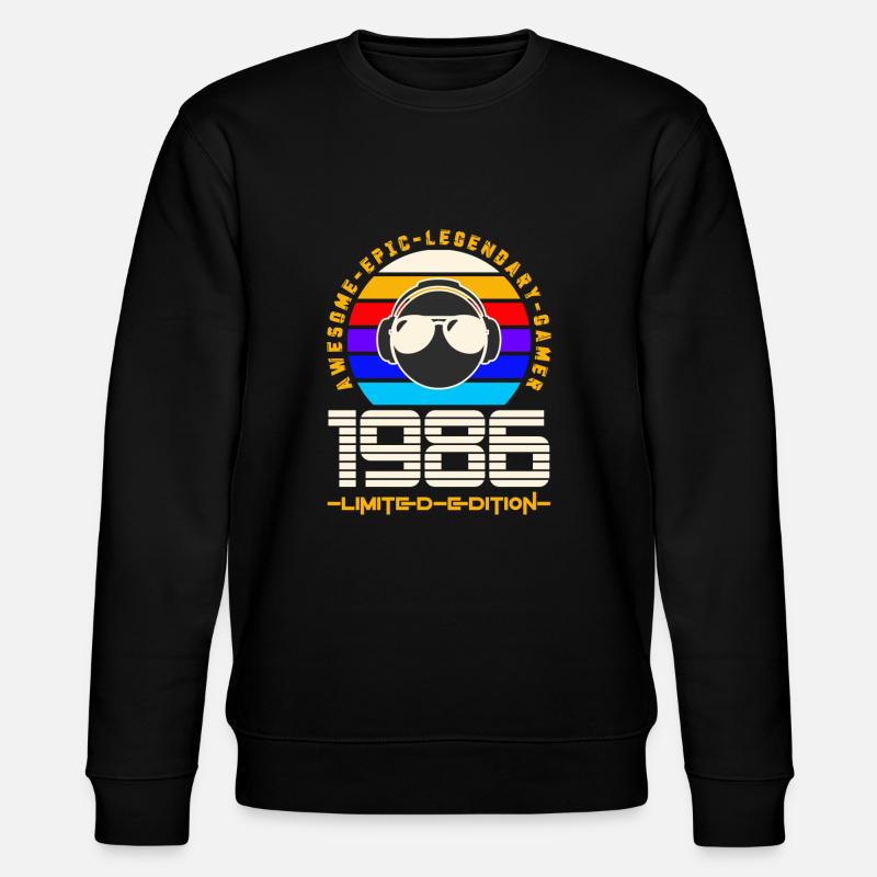 1986 - Stanley/Stella Unisex Bio-Sweatshirt CHANGER  - Schwarz