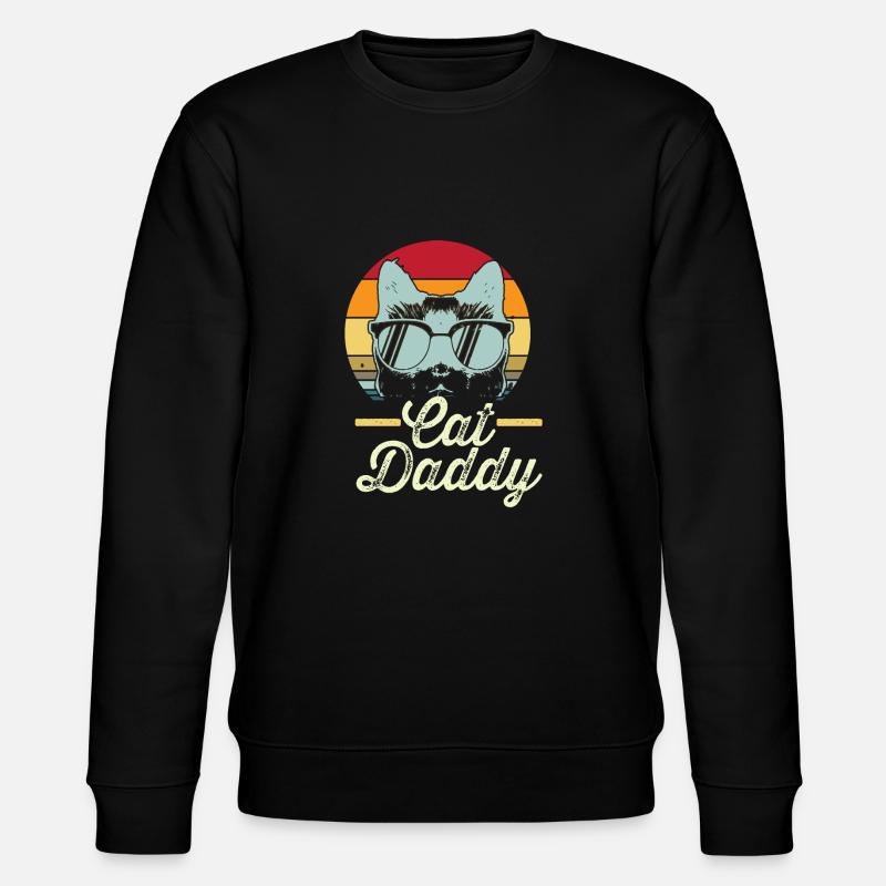 Cat Daddy retro - Stanley/Stella Unisex Bio-Sweatshirt CHANGER  - Schwarz