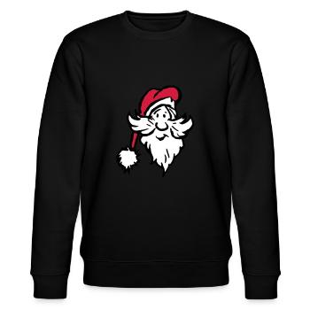 Weihnachtsmann-Ikone - Stanley/Stella Unisex Bio-Sweatshirt CHANGER  - Schwarz - Vorne - Nik (191cm) & Marisol (170cm)