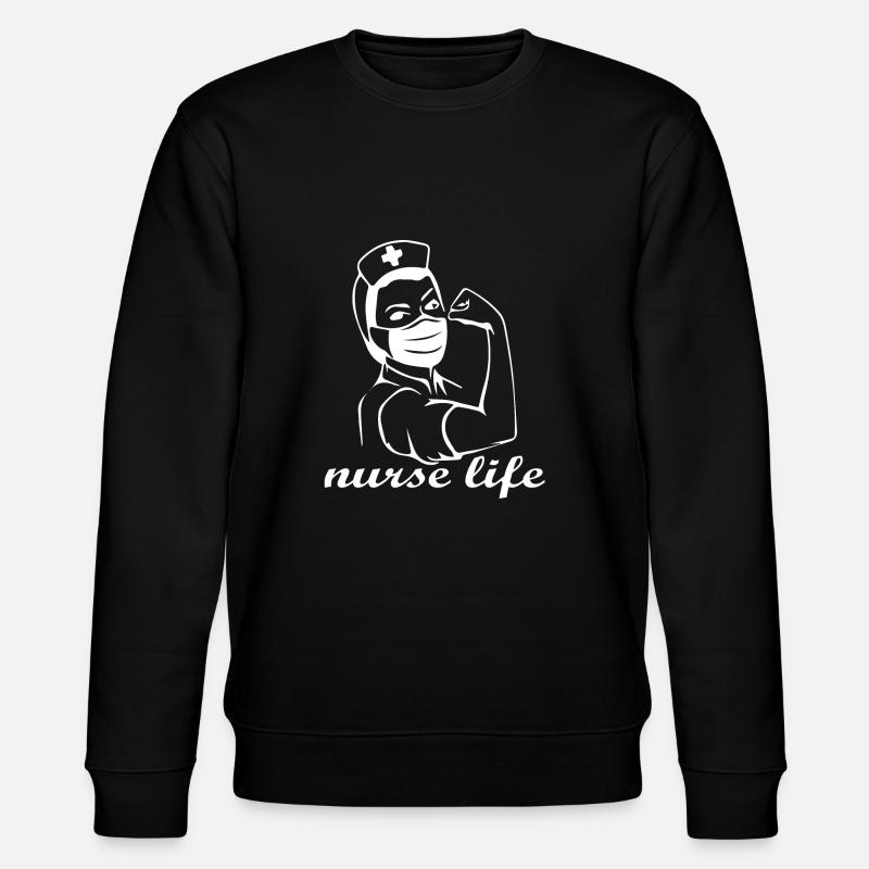 Nurse - Stanley/Stella Unisex Bio-Sweatshirt CHANGER  - Schwarz
