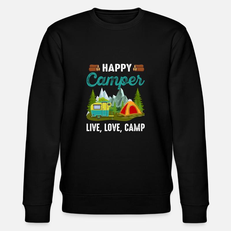 Camping Camping Tent Caravan glampin - Stanley/Stella CHANGER Unisex Organic Sweatshirt - black