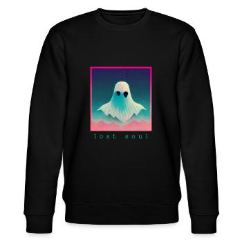 Lost Soul Verlorene Seele - Stanley/Stella CHANGER Unisex Organic Sweatshirt - black - Front - Nik (191cm) & Marisol (170cm)