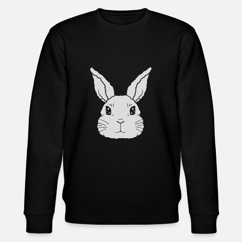 Petit visage de lapin mignon - Sweat bio CHANGER Stanley/Stella Unisexe - noir