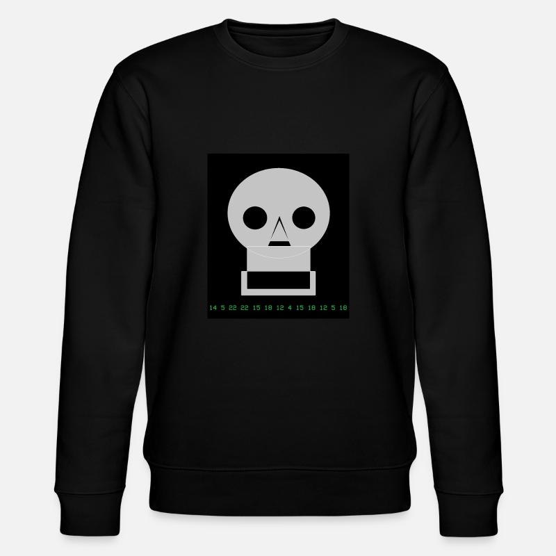 Schädel Totenkopf - Cyber Skull Hacker - Stanley/Stella Unisex Bio-Sweatshirt CHANGER  - Schwarz