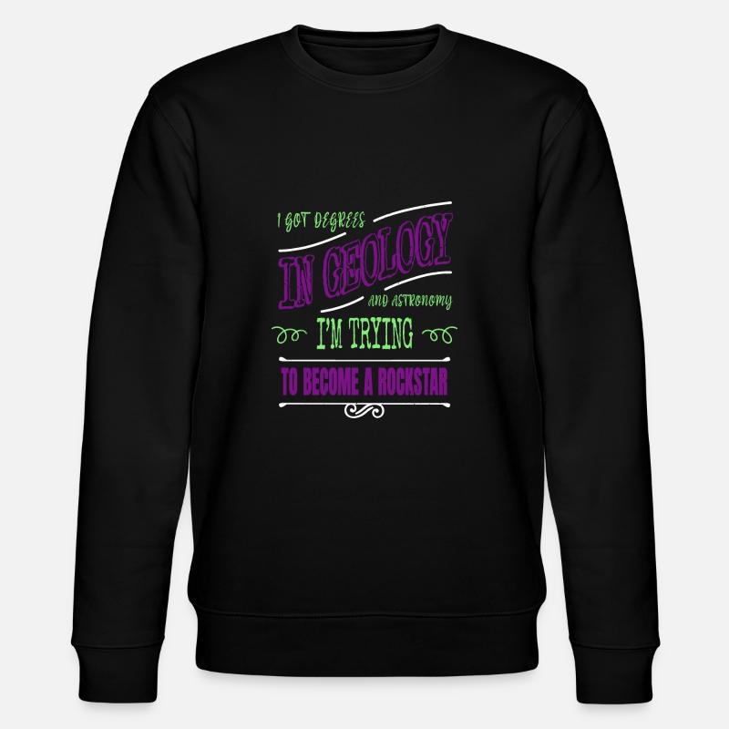 Celestial Spaceship Astrophysics Statement Gift - Stanley/Stella CHANGER Unisex Organic Sweatshirt - black