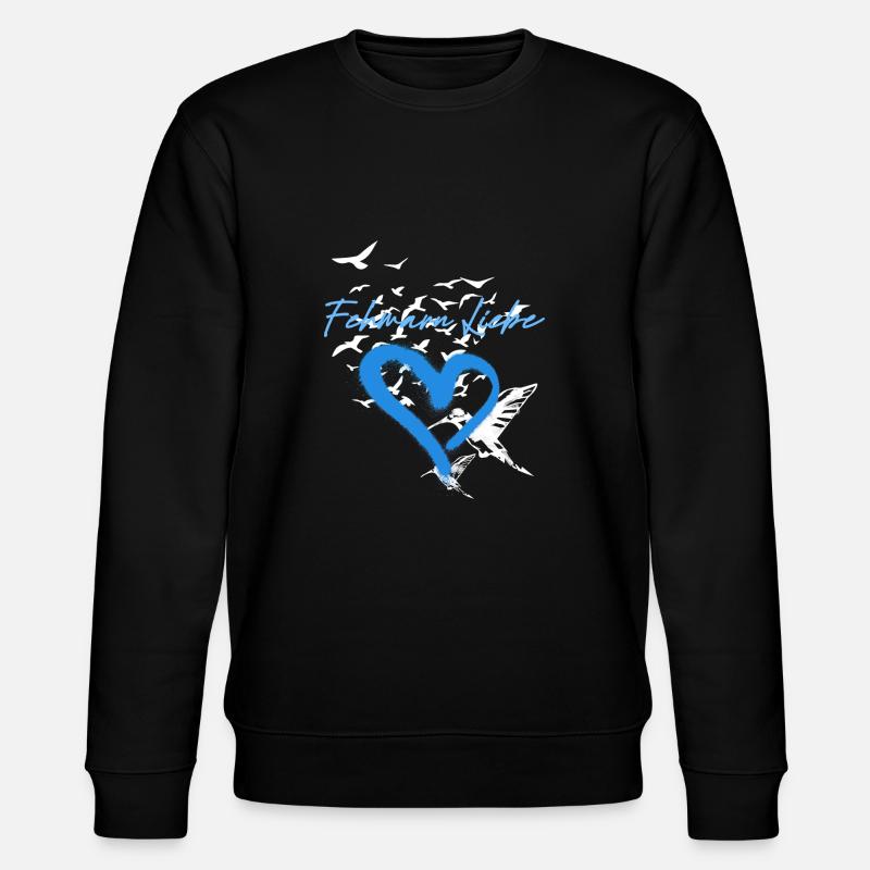 Fehmarn,möwen,anker,vogelschwarm - Stanley/Stella Unisex Bio-Sweatshirt CHANGER - Schwarz