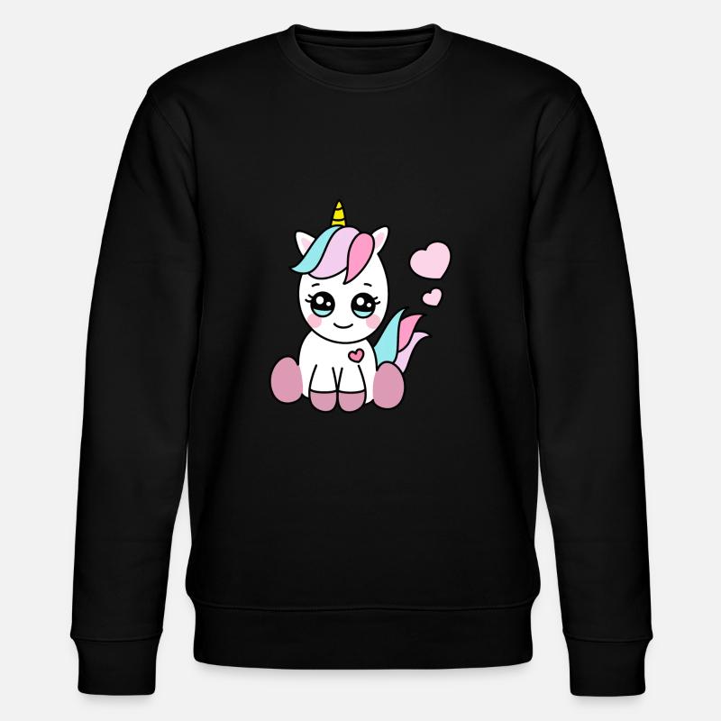Baby-Einhorn - Stanley/Stella Unisex Bio-Sweatshirt CHANGER  - Schwarz