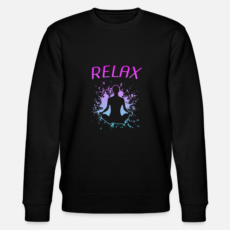 Relax Chill out Meditation - Stanley/Stella Unisex Bio-Sweatshirt CHANGER  - Schwarz