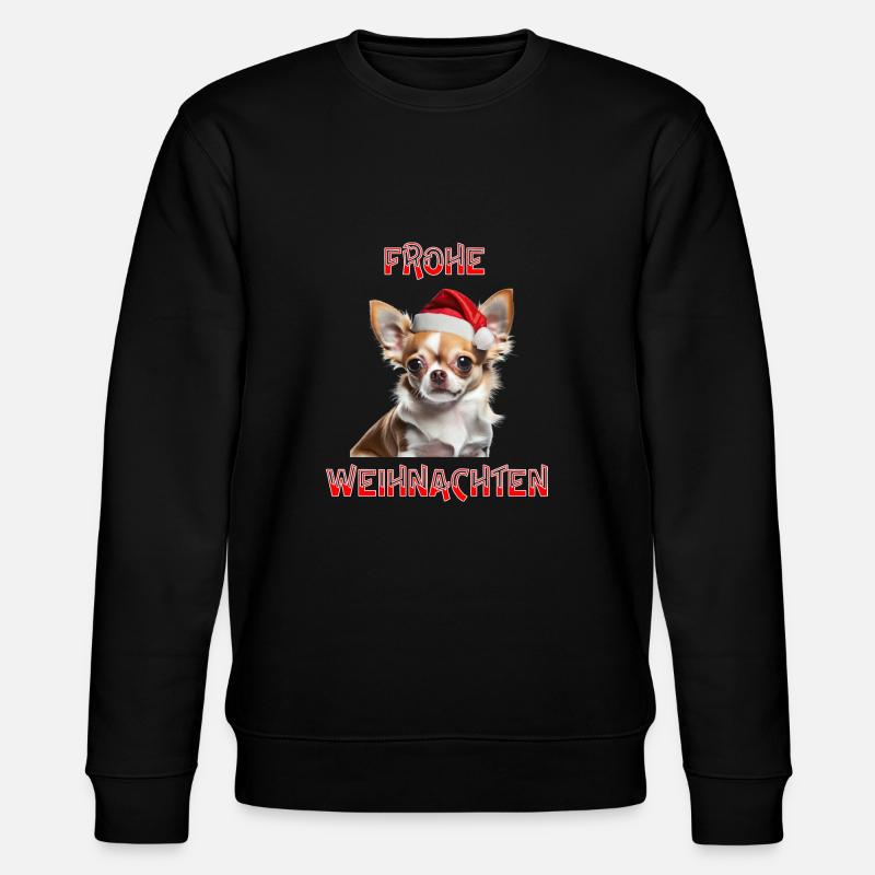 Frohe Weihnachten - Stanley/Stella Unisex Bio-Sweatshirt CHANGER  - Schwarz