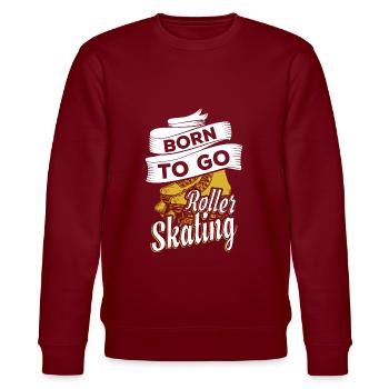 Roller skates - Stanley/Stella CHANGER Unisex Organic Sweatshirt - burgundy - Front - Nik (191cm) & Marisol (170cm)