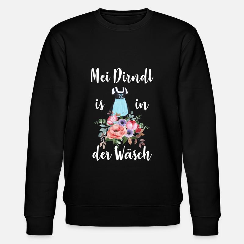 Mein Dirndl ist in der Wäsche - Stanley/Stella Unisex Bio-Sweatshirt CHANGER  - Schwarz