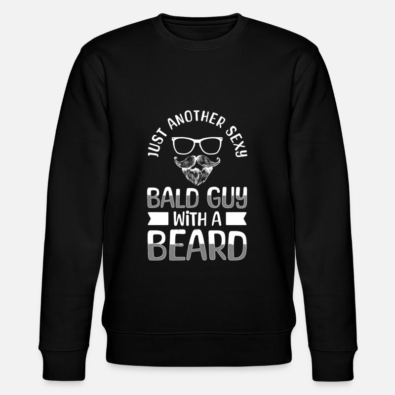 Assiette chauve sans cheveux - Sweat bio CHANGER Stanley/Stella Unisexe - noir