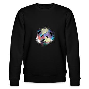 Panda, ours panda, ours, graffitis, colorés - Sweat bio CHANGER Stanley/Stella Unisexe - noir - Devant - Nik (191cm) & Marisol (170cm)
